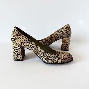 Charles Jourdan Bis Leopard Print Pumps 7.5